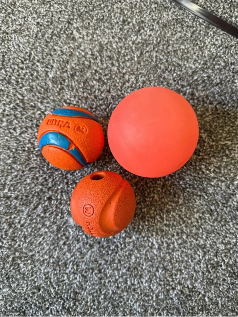 Durable Orange Dog Fetch Ball Set - Pet Play Toys